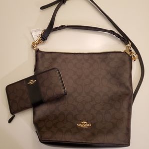 Coach Signature Abby Duffle and Matching Wallet